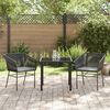 vidaXL Conjunto de Comedor de Jard&iacute;n con coj&iacute;n 3 pcs Negro
