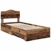 vidaXL Estructura de cama con cabecera Madera vieja 100 x 200 cm