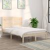 vidaXL Estructura de cama de matrimonio madera maciza 135x190 cm