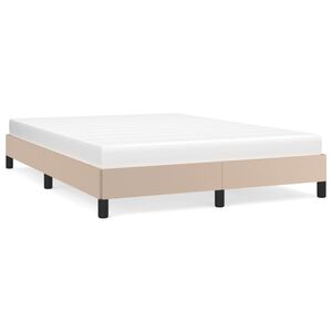 vidaXL Estructura cama sin colch&oacute;n cuero sint&eacute;tico capuchino 140x190cm