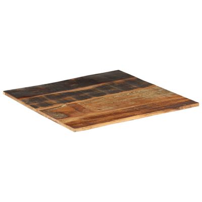vidaXL Tablero de mesa madera maciza reciclada 70x70x(1,5-1,6) cm