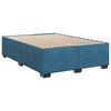 vidaXL Cama box spring con colch&oacute;n terciopelo azul 160x200 cm