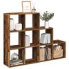 vidaXL Librer&iacute;a divisora 3 niveles madera envejecida 137,5x29x103,5 cm