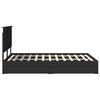 vidaXL Cama con almacenamiento Negro 140 x 190 cm Madera de ingenier&iacute;a