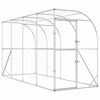 vidaXL Gallinero Contra Pared Plateado 600 x 150 x 215 cm