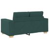 vidaXL Sof&aacute; 3 pcs Verde oscuro 221 x 80 x 80 cm Tejido mezcla de lino