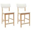 vidaXL Sillas de comedor 2 pcs Natural 48 x 49 x 95 cm