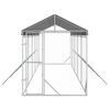 vidaXL Perrera de exterior con toldo acero galvanizado plata 2x10x2,5m