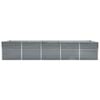 vidaXL Arriate de acero galvanizado gris 400x80x45 cm