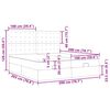 vidaXL Estructura de cama otomana con colchones tela topo 200x200cm