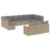 vidaXL Set sof&aacute;s de jard&iacute;n con cojines 13 pzas rat&aacute;n sint&eacute;tico beige