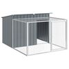 vidaXL Caseta para perro con corral antracita 153x194x110 cm