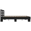 vidaXL Estructura de cama madera de ingenier&iacute;a y metal negro 200x200cm