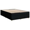 vidaXL Cama box spring con colch&oacute;n tela negro 160x200 cm