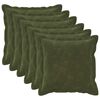 vidaXL Funda de almohada 6 uds. HOUTEN Verde 30 x 30 cm