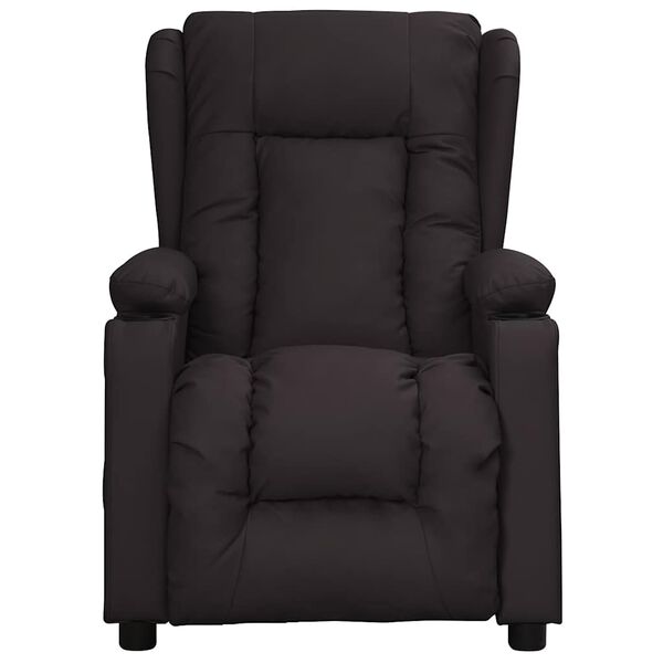 vidaXL Sill&oacute;n de masaje elevable cuero sint&eacute;tico negro