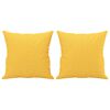 vidaXL Sof&aacute; 3 plazas con almohadas y cojines tela amarillo claro 180cm