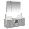 vidaXL Juego de Muebles de Ba&ntilde;o 4 uds. Gris Hormig&oacute;n