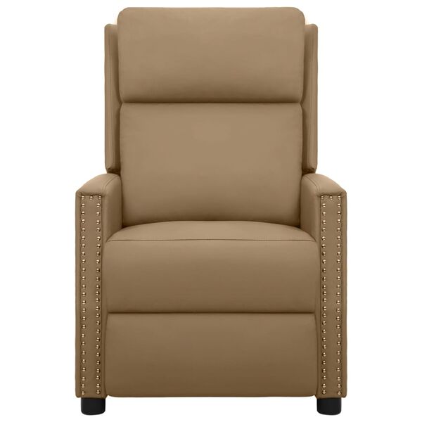 vidaXL Sill&oacute;n de masaje el&eacute;ctrico cuero sint&eacute;tico color capuchino