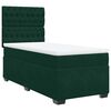 vidaXL Cama box spring con colch&oacute;n terciopelo verde oscuro 100x200 cm