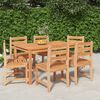 vidaXL Juego de comedor de jard&iacute;n 7 piezas madera maciza de teca