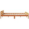 vidaXL Cama sin colch&oacute;n madera maciza de pino marr&oacute;n cera 140x200 cm