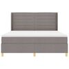 vidaXL Cama tipo Box Spring con colch&oacute;n Taup&eacute; 180 x 200 cm tela
