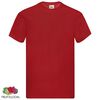 Fruit of the Loom Camisetas originales 5 uds rojo XXL algod&oacute;n