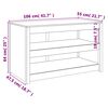 vidaXL Mueble de cocina de exterior madera maciza de pino 106x55x64 cm