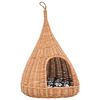 vidaXL Casa para gatos con coj&iacute;n y forma de tipi sauce natural 40x60cm