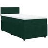 vidaXL Cama box spring con colch&oacute;n terciopelo verde oscuro 90x200 cm