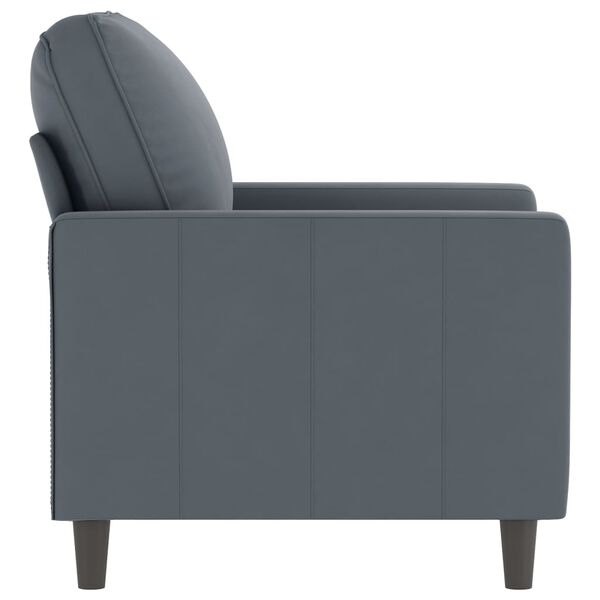 vidaXL Sillón de terciopelo gris oscuro 60 cm