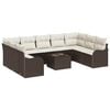 vidaXL Conjunto de sof&aacute; de jard&iacute;n Marr&oacute;n rat&aacute;n sint&eacute;tico