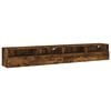 vidaXL Muebles de pared de TV 2 uds madera roble ahumado 100x30x30 cm