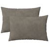 vidaXL Coj&iacute;n con almohada HEERLEN 2 uds. Gris Claro Terciopelo