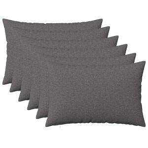 vidaXL Funda de almohada 6 uds. HEERLEN Gris Claro 30 x 50 cm Tela