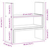vidaXL Organizador de escritorio ajustable roble Sonoma 40x17x41 cm