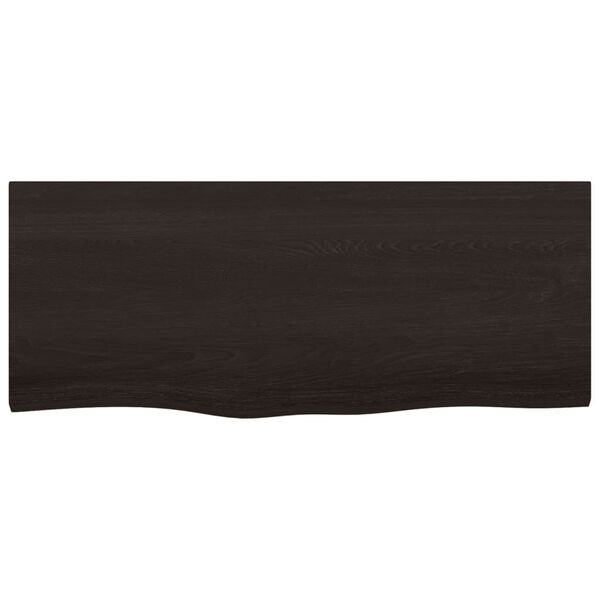 vidaXL Estante pared madera roble tratada marrón oscuro 100x40x(2-6)cm