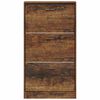 vidaXL Mueble zapatero madera contrachapada roble ahumado 59x17x108 cm