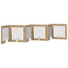 vidaXL Puerta para perros plegable con soportes 6 pcs Roble Artesanal
