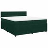 vidaXL Cama box spring con colch&oacute;n terciopelo verde oscuro 200x200 cm