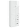vidaXL Juego de armarios 2 pcs Blanco Brillante Madera de ingenier&iacute;a