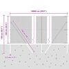 vidaXL Poste de Valla Gris 100 x 1 m (malla de 13 mm) Acero y PVC