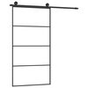 vidaXL Puerta corredera set herrajes vidrio ESG aluminio 102,5x205 cm