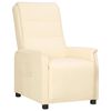 vidaXL Sill&oacute;n reclinable de cuero sint&eacute;tico crema