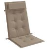 vidaXL Cojines de silla con respaldo alto 6 uds tela Oxford gris taupe