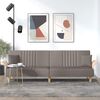 vidaXL Sof&aacute; cama con reposabrazos tela gris taupe