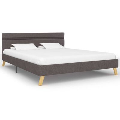 vidaXL Estructura de cama con LED de tela gris claro 160x200 cm
