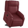 vidaXL Sillón elevable eléctrico cuero artificial rojo tinto
