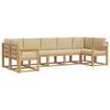vidaXL Conjunto de sof&aacute;s de exterior 7 uds. y Beige